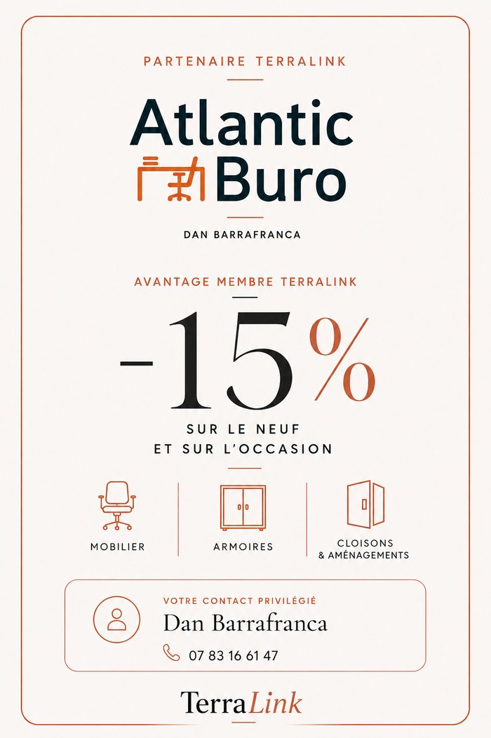 Offre partenaire Atlantic Buro — -15% pour les adhérents TerraLink